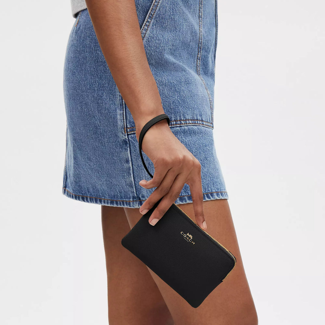 Coach Corner Zip Wristlet